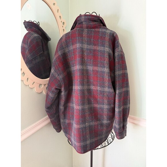 Vintage Dash Classics Jacket Sz M Wool Blend Shirt Quilt Lined Shacket Hunting - Picture 2 of 4